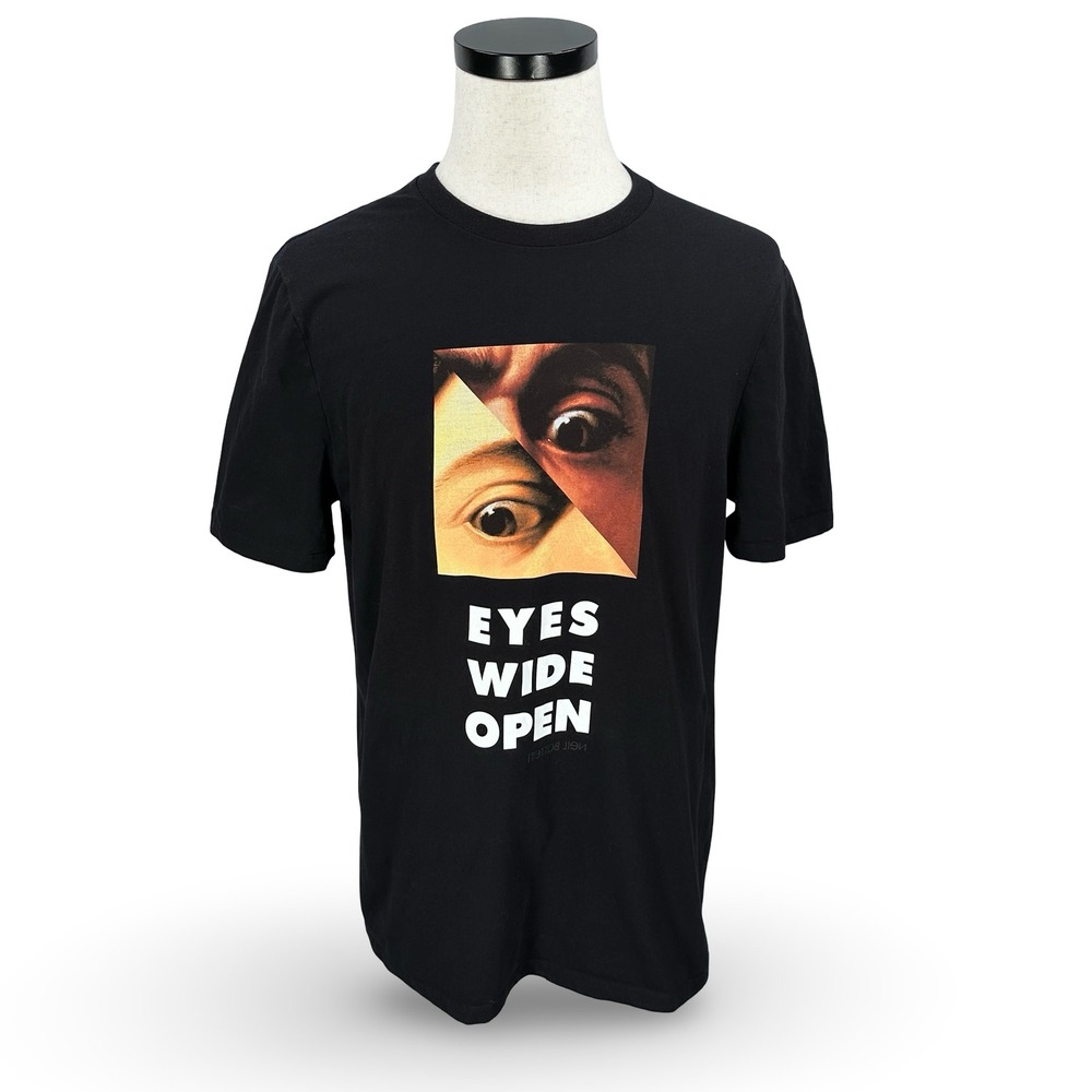 Neil Barrett Black Eyes Wide Open Graphic T‎ Shirt Mens Size L Made in Italy